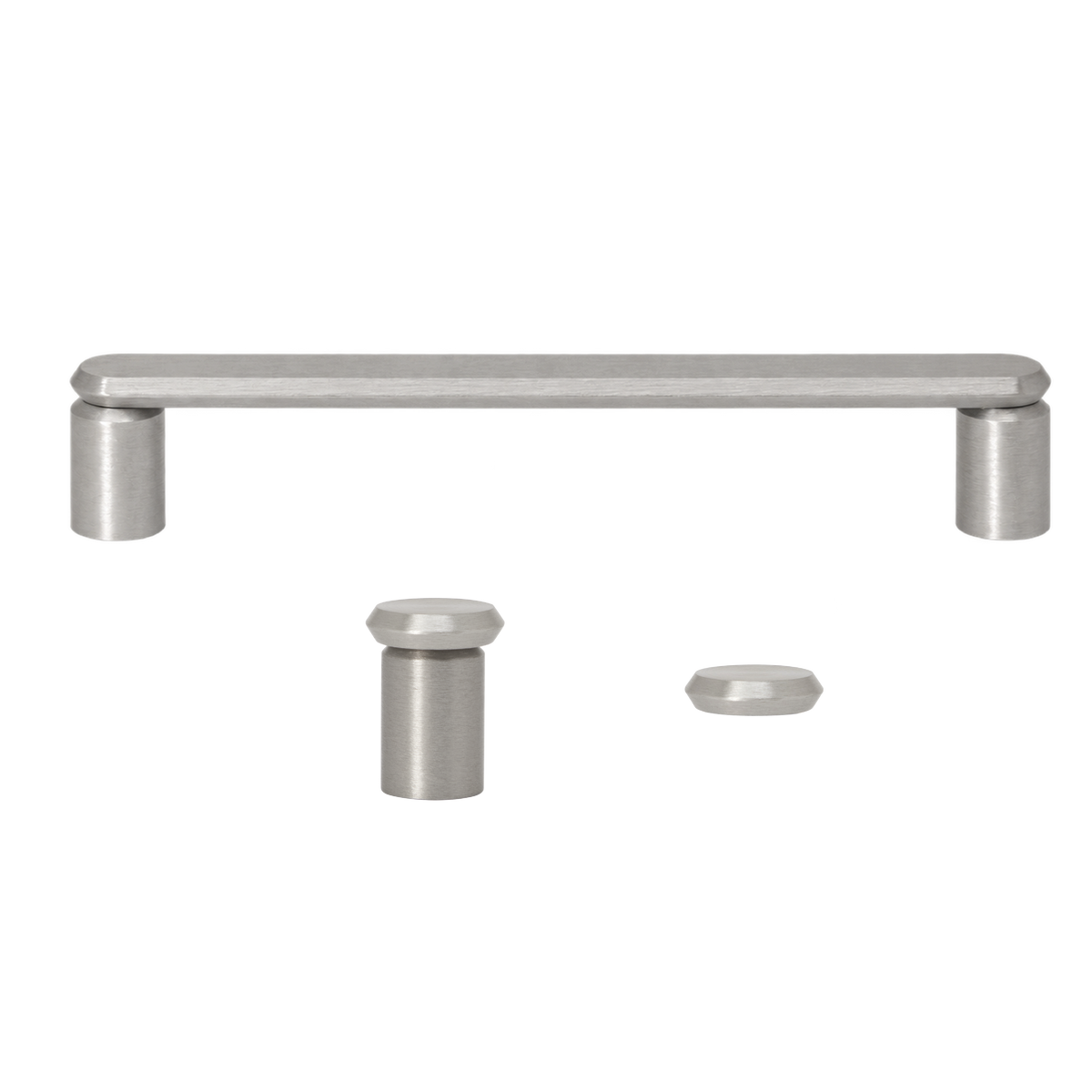 Momo Fase Shower D Handle 160mm and Knob Kit in Dull Brushed Nickel - view 2