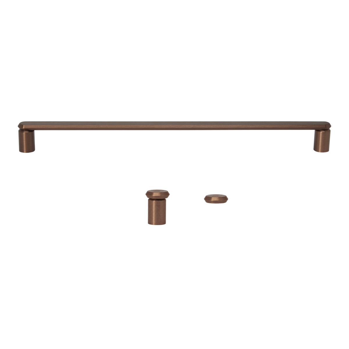 Momo Fase Shower D Handle 320mm and Knob Kit in Brushed Bronze - view 2