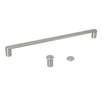Momo Fase Shower D Handle 320mm and Knob Kit in Dull Brushed Nickel