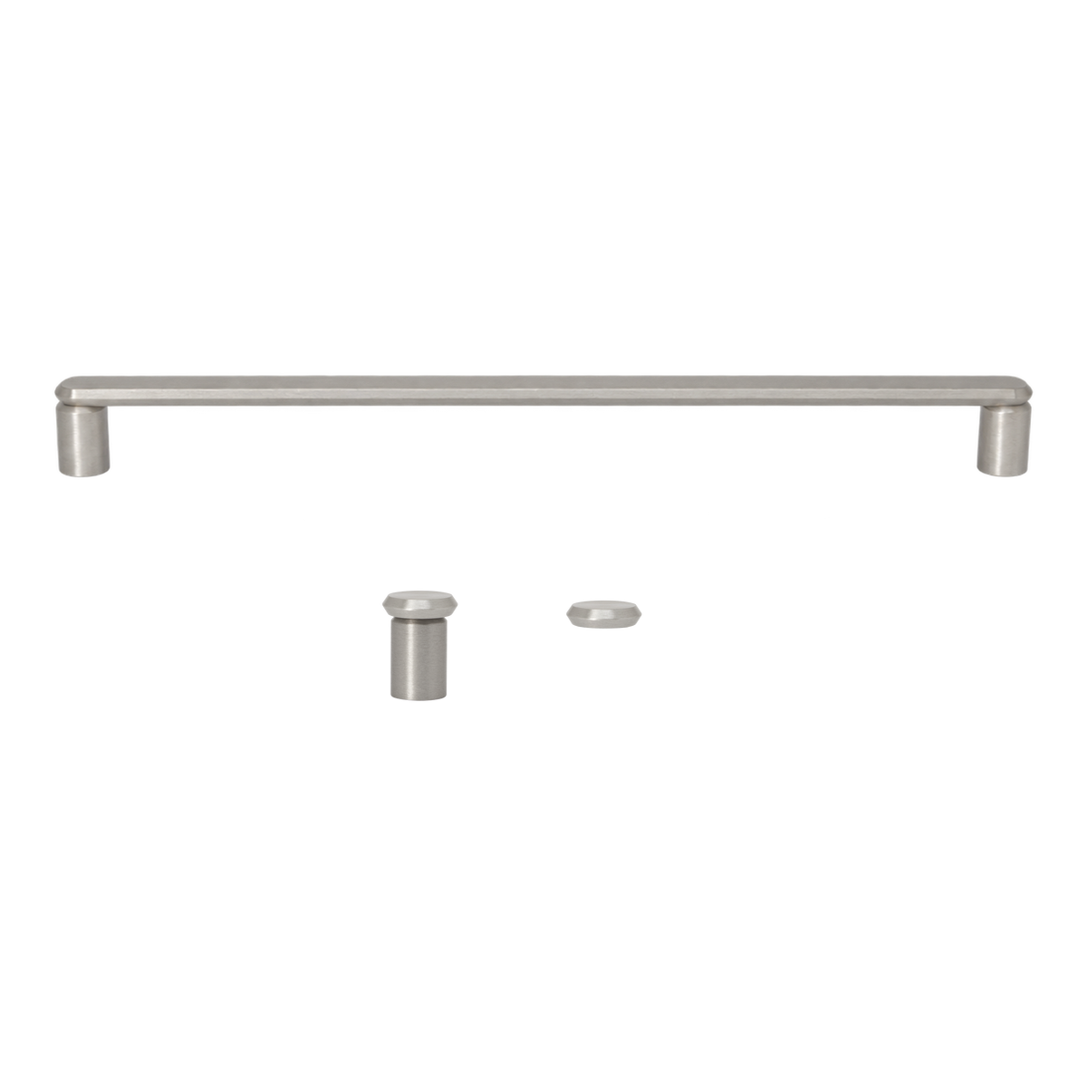 Momo Fase Shower D Handle 320mm and Knob Kit in Dull Brushed Nickel - view 2