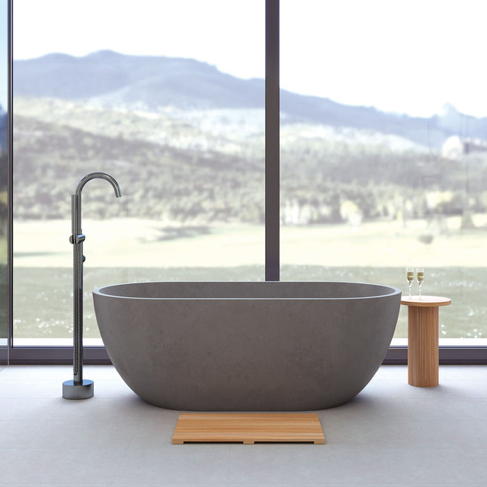 Jada Concrete Bath, Warm Grey