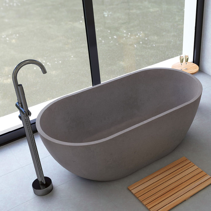 Jada Concrete Bath, Warm Grey