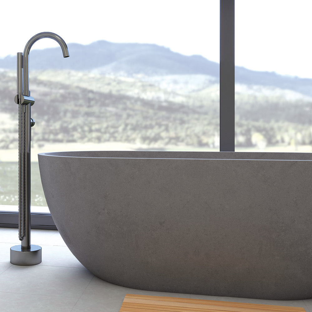 Jada Concrete Bath, Warm Grey