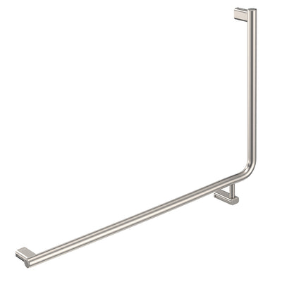 Fienza 90° Care Slimline Left-Hand Grab Rail Brushed Nickel