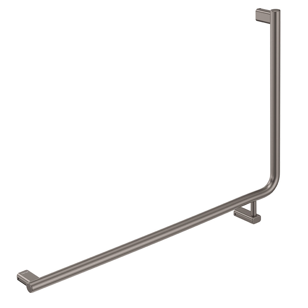 Fienza 90° Care Slimline Left-Hand Grab Rail Gun Metal