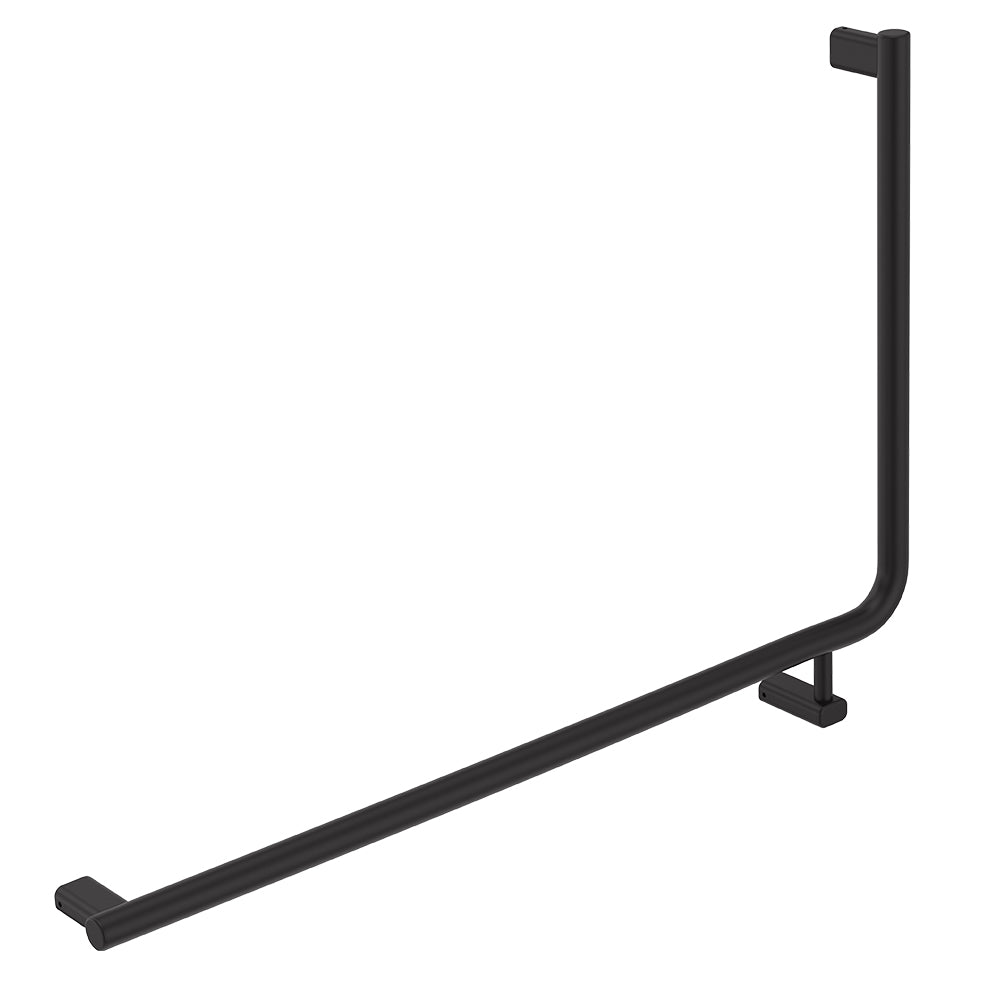 Fienza 90° Care Slimline Left-Hand Grab Rail Matte Black