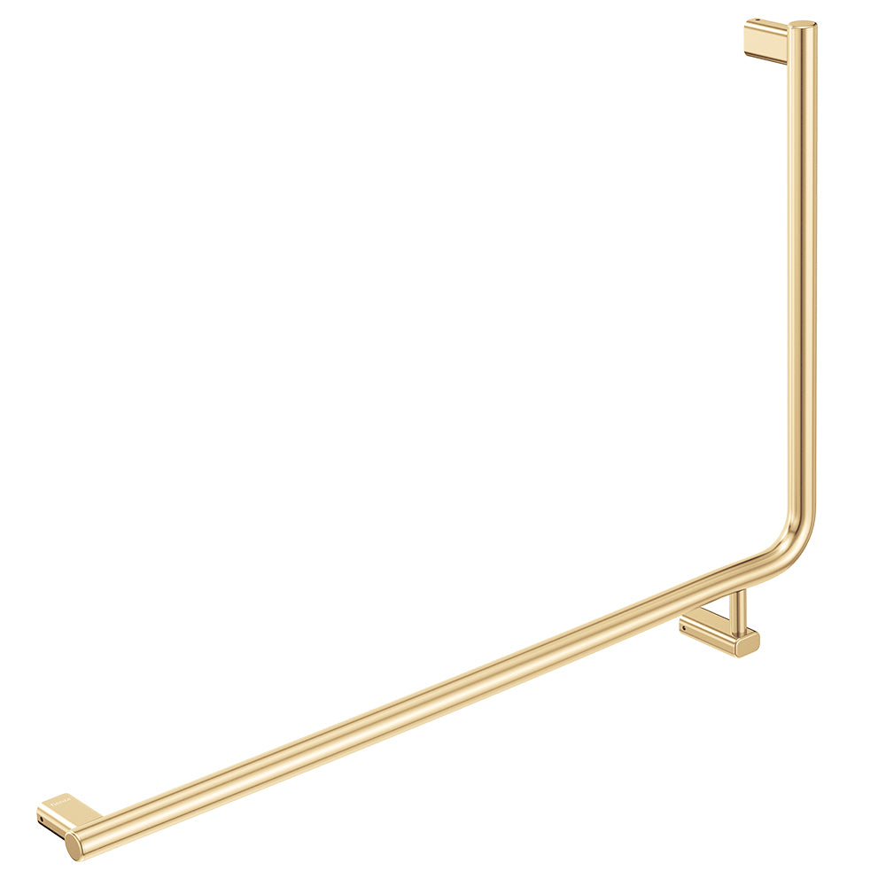 Fienza 90° Care Slimline Left-Hand Grab Rail Urban Brass