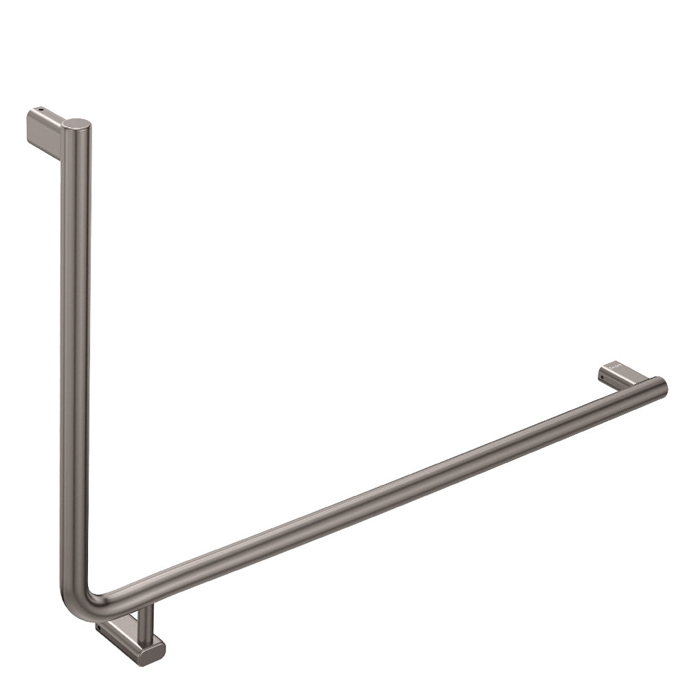 Fienza 90° Care Slimline Right-Hand Grab Rail  Gun Metal