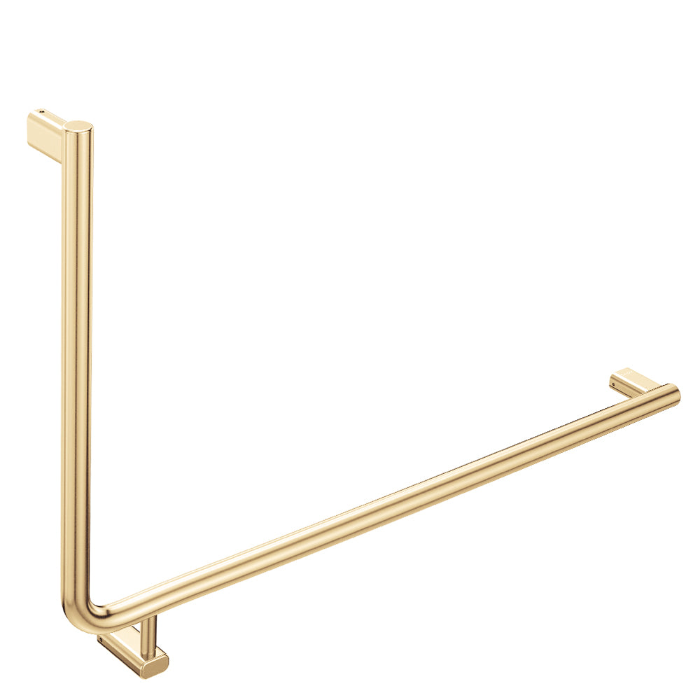 Fienza 90° Care Slimline Right-Hand Grab Rail Urban Brass