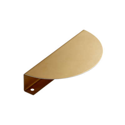 Momo Sola Half Round Lip Pull Handle 140mm in Brushed Brass
