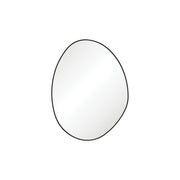 Pebble Matte Black Asymmetrical Framed Mirror