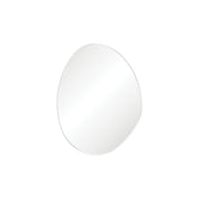 Pebble Matte White Asymmetrical Framed Mirror