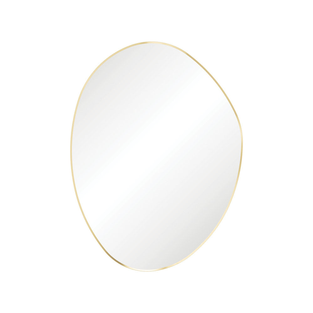 Pebble Urban Brass Asymmetrical Framed Mirror