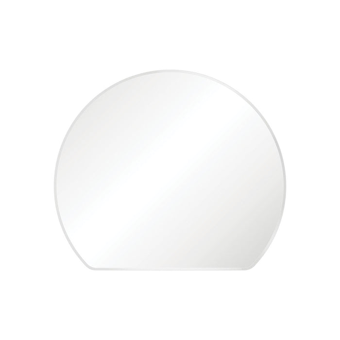 Sunrise Matte White Round Framed Mirror