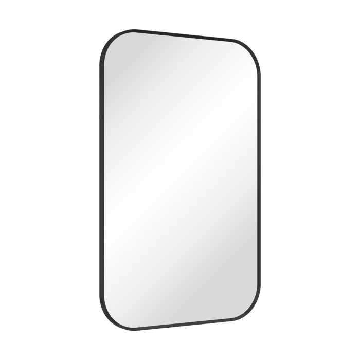 Tono Matte Black Soft Square Framed Mirror, 500 x 800mm