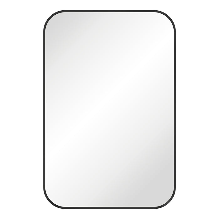 Tono Matte Black Soft Square Framed Mirror, 600 x 900mm