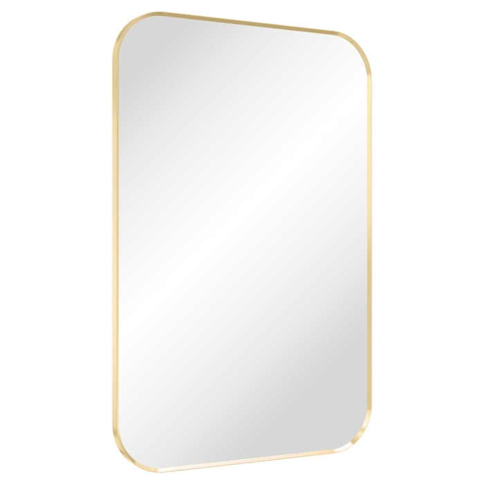 Tono Urban Brass Soft Square Framed Mirror, 600 x 900mm