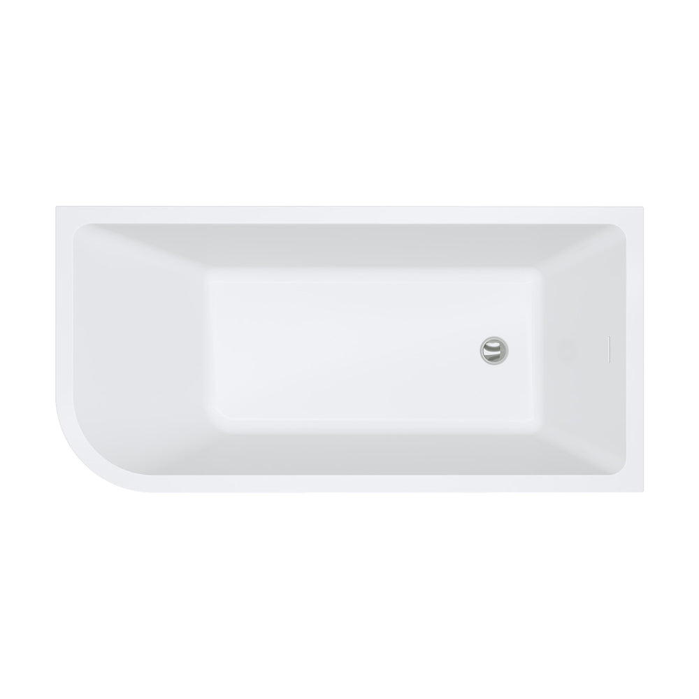 Fienza Hustle Left-Hand Multi-Fit Acrylic Bath with Overflow 1500mm