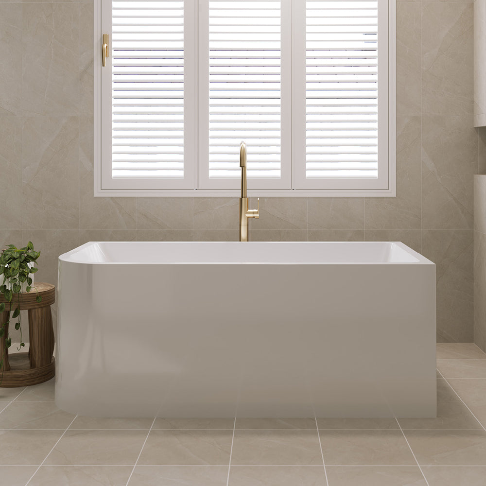 Fienza Hustle Left-Hand Multi-Fit Acrylic Bath with Overflow 1500mm