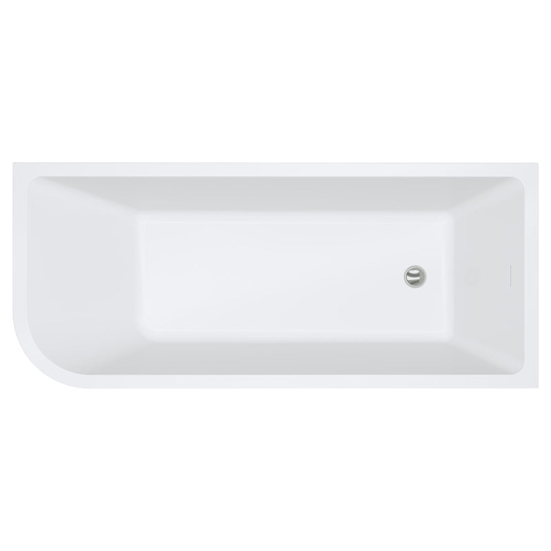 Fienza Hustle Left-Hand Multi-Fit Acrylic Bath with Overflow 1700mm
