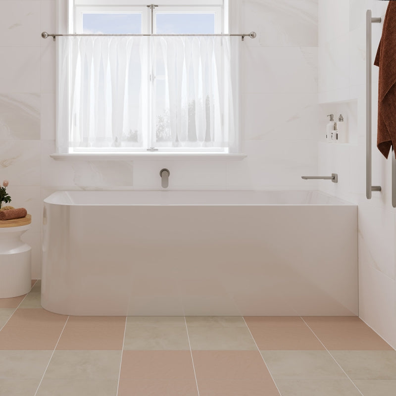 Fienza Hustle Left-Hand Multi-Fit Acrylic Bath with Overflow 1700mm