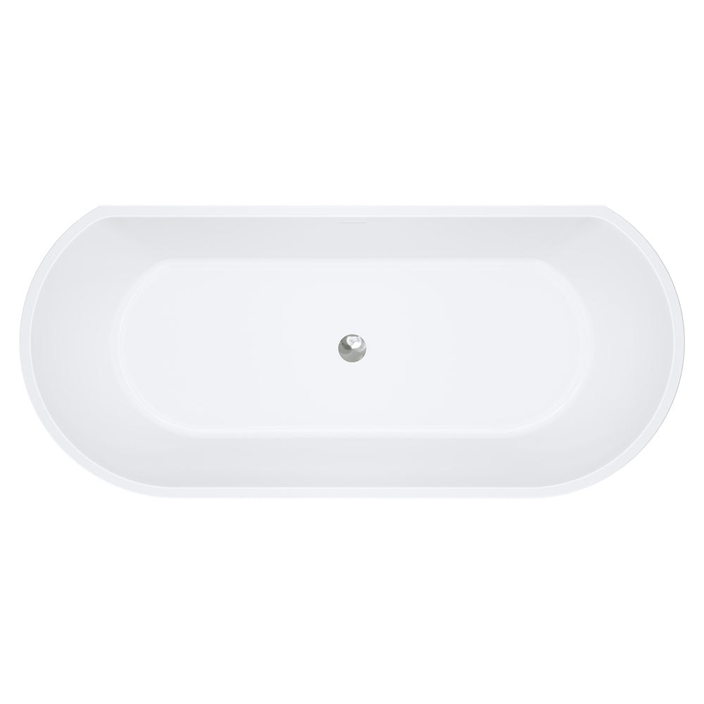 Fienza Dalia Back To Wall Bath Gloss White 1700mm