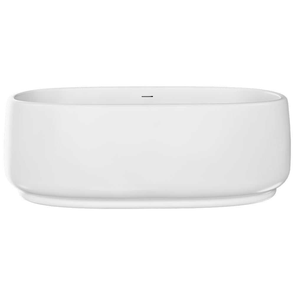 Fienza Eden Freestanding Acrylic Bath 1750mm Gloss White with overflow