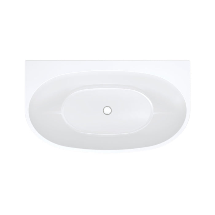 Fienza Keeto Back-To-Wall Acrylic Bath, 1500mm