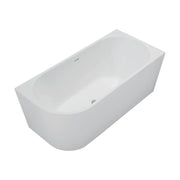 Fienza Isabella Left-Hand Acrylic Corner Bath with Overflow Matte White 1500mm