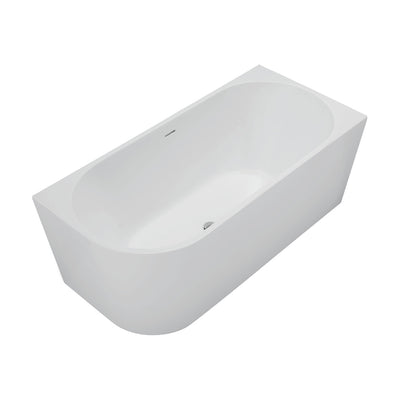 Fienza Isabella Left-Hand Acrylic Corner Bath with Overflow Matte White 1500mm