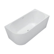 Fienza Isabella Left-Hand Acrylic Corner Bath with Overflow Gloss White 1500mm