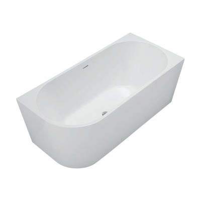 Fienza Isabella Left-Hand Acrylic Corner Bath with Overflow Gloss White 1500mm
