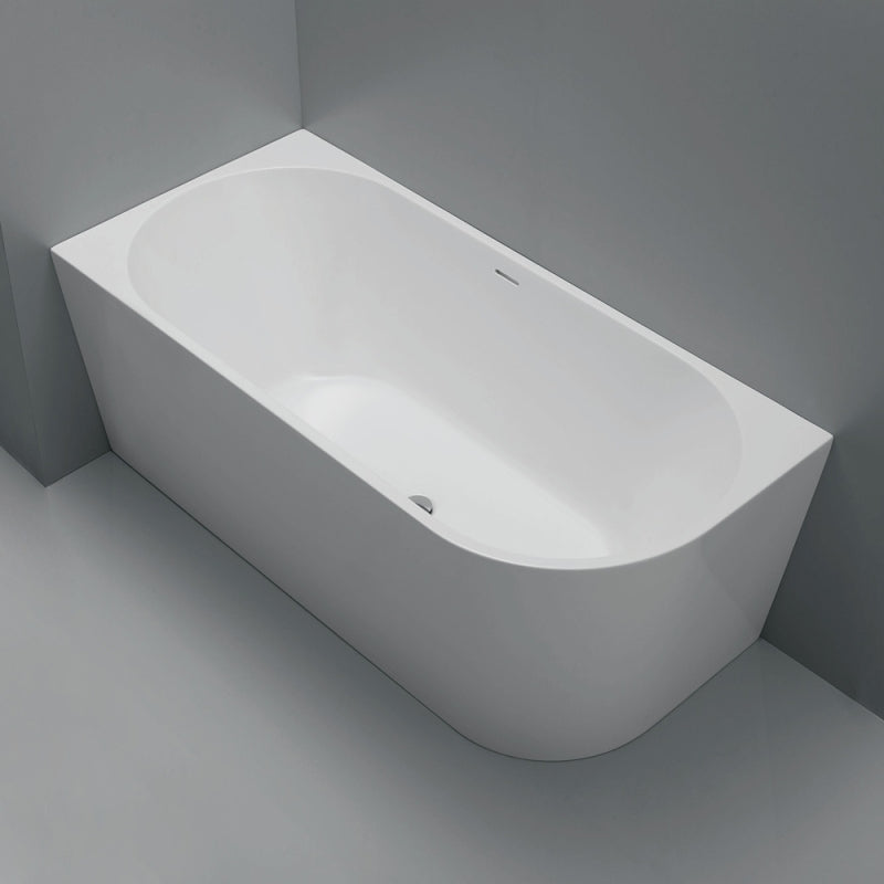 Fienza Isabella Right-Hand Acrylic Corner Bath with Overflow Matte White 1500mm