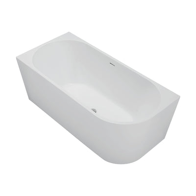 Fienza Isabella Right-Hand Acrylic Corner Bath with Overflow Matte White 1500mm