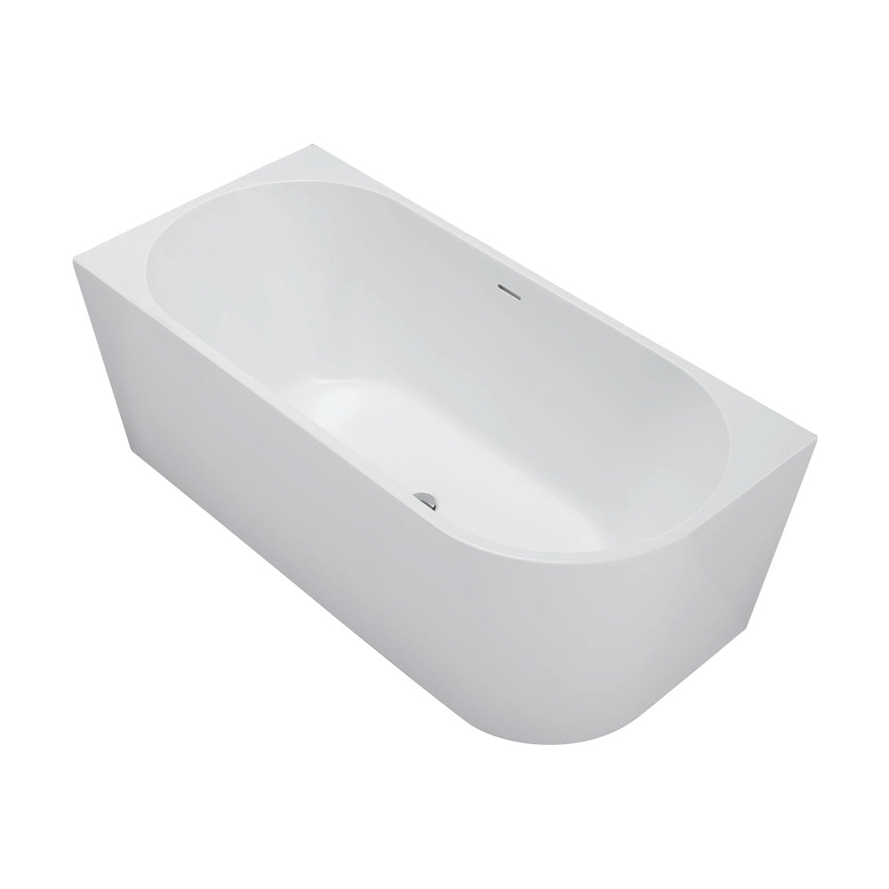 Fienza Isabella Right-Hand Acrylic Corner Bath with Overflow Gloss White 1500mm