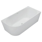 Fienza Isabella Left-Hand Acrylic Corner Bath with Overflow Matte White 1700mm