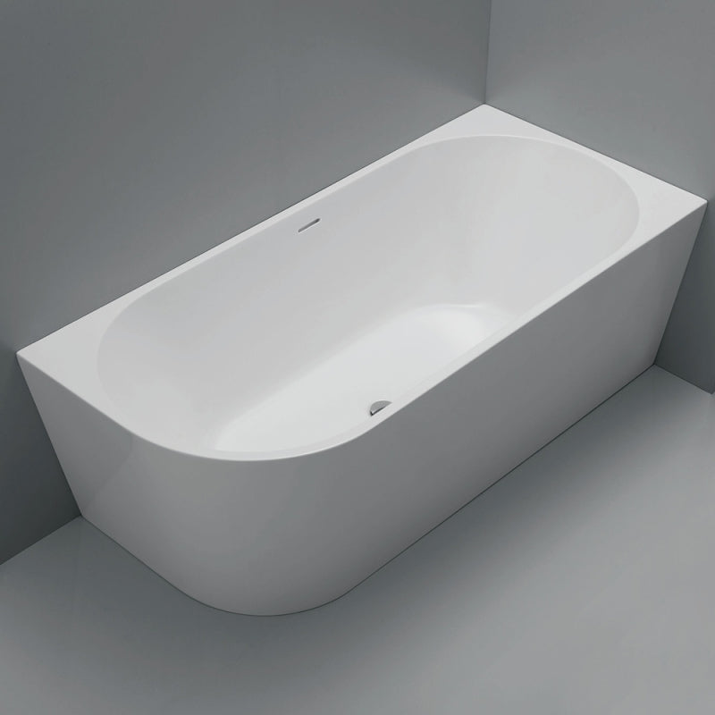 Fienza Isabella Left-Hand Acrylic Corner Bath with Overflow Matte White 1700mm