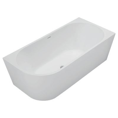 Fienza Isabella Left-Hand Acrylic Corner Bath with Overflow Matte White 1700mm