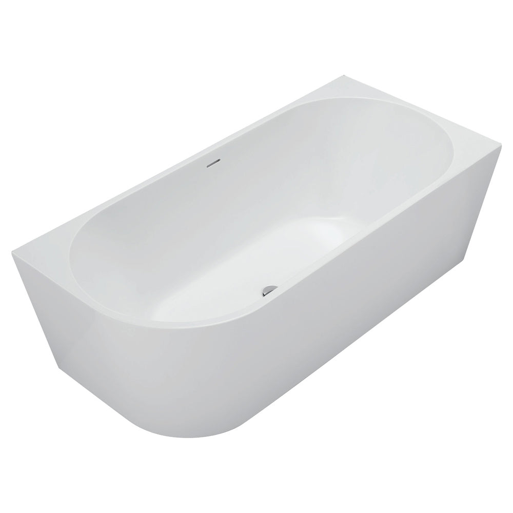 Fienza Isabella Left-Hand Acrylic Corner Bath with Overflow Gloss White 1700mm