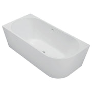 Fienza Isabella Right-Hand Acrylic Corner Bath with Overflow Matte White 1700mm