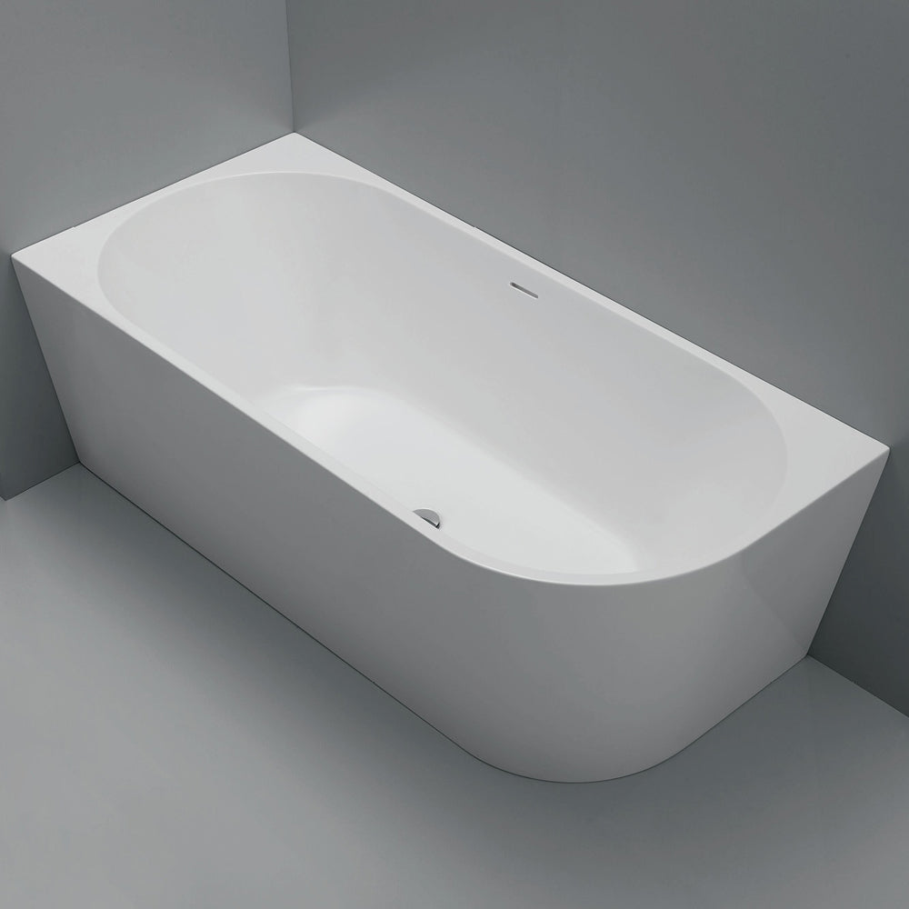 Fienza Isabella Right-Hand Acrylic Corner Bath with Overflow Matte White 1700mm