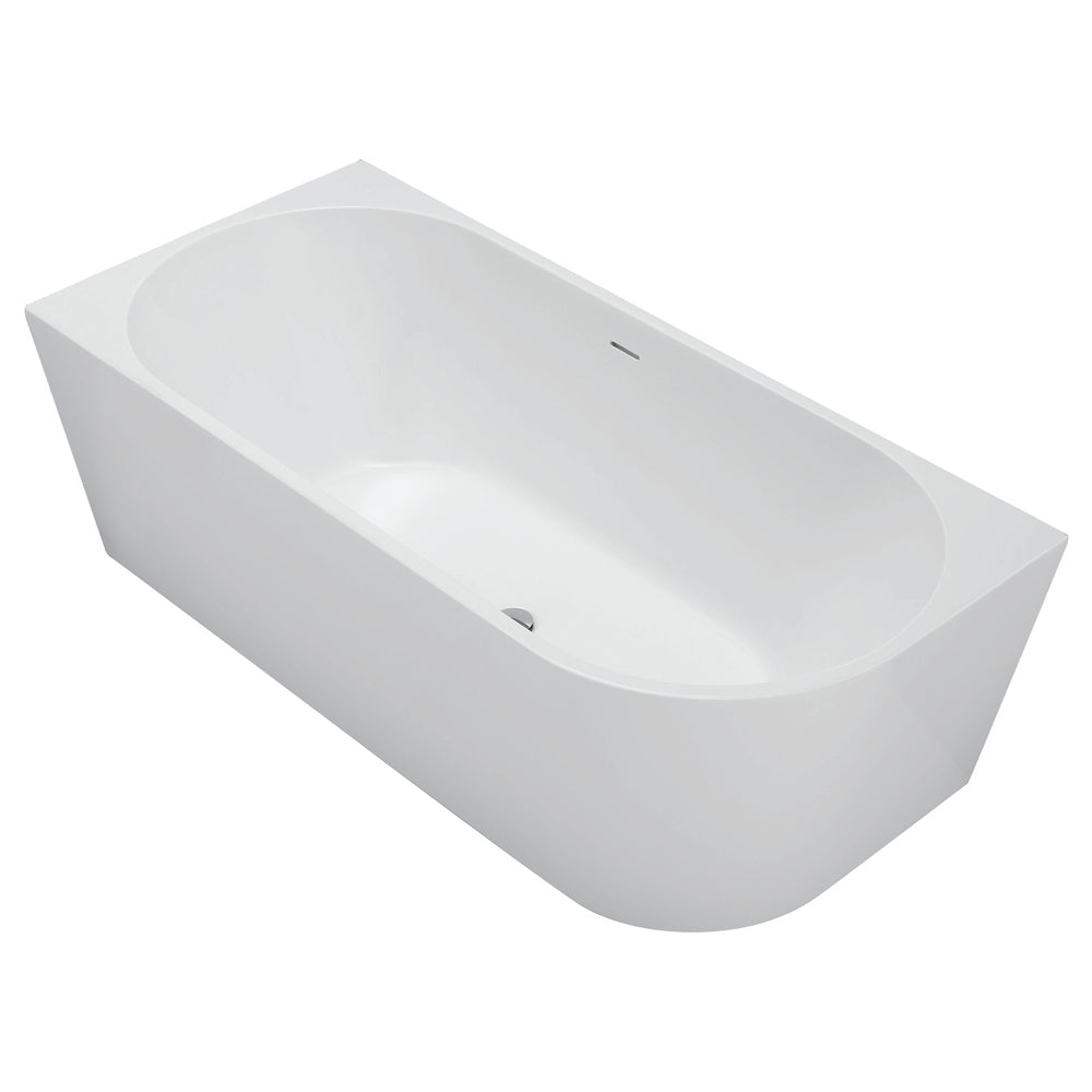 Fienza Isabella Right-Hand Acrylic Corner Bath with Overflow Gloss White 1700mm