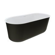 Fienza Windsor Freestanding Acrylic Bath with Overflow 1500mm Matte Black