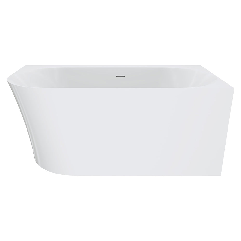 Fienza Chloe Left-Hand Acrylic Corner Bath with Overflow 1400mm Gloss White