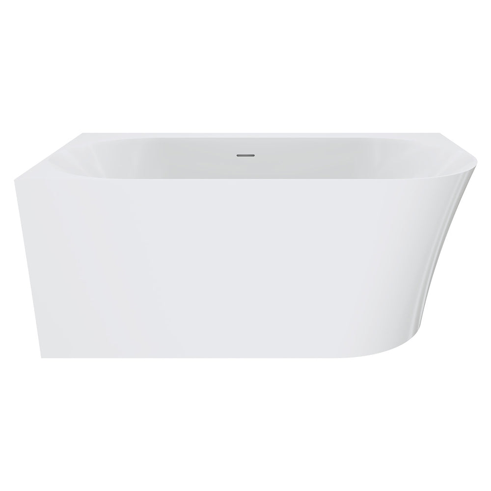 Fienza Chloe Right -Hand Acrylic Corner Bath with Overflow 1400mm Gloss White