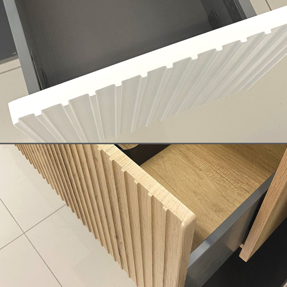 Fienza Alina Fluted Wall Hung Vanity Cabinet lifestyle