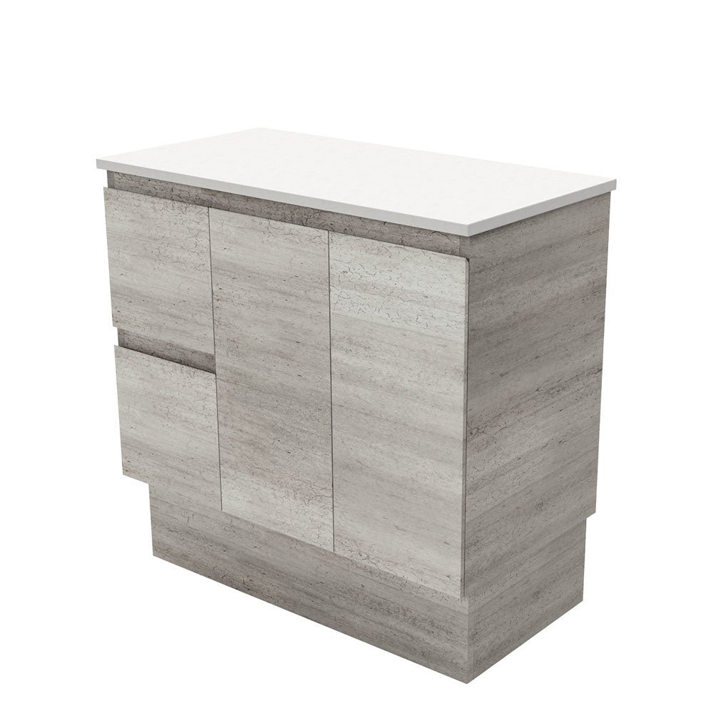 Fienza Edge Industrial Vanity Cabinet on Kickboard