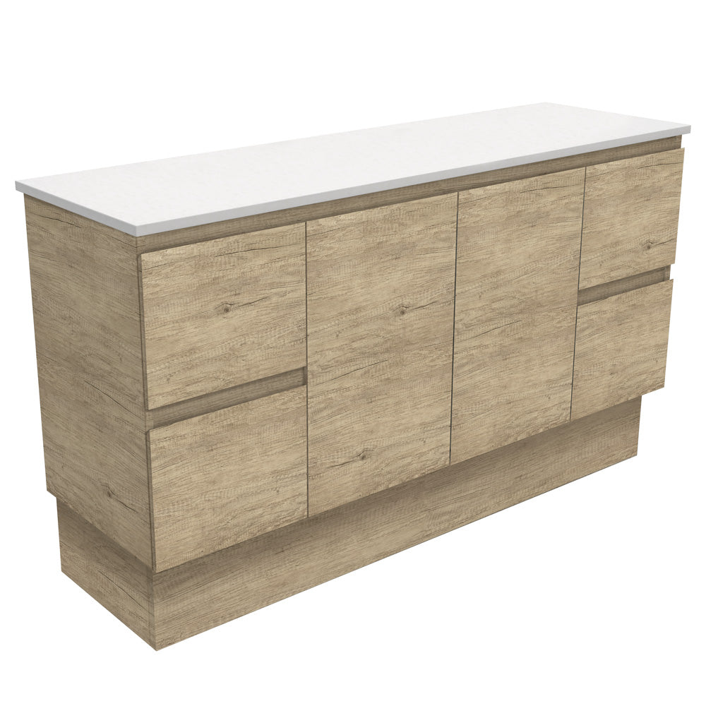 Fienza Edge Scandi Oak Vanity Cabinet on Kickboard 1500mm