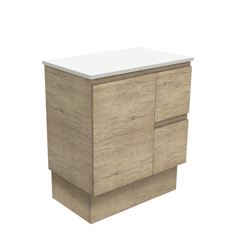 Fienza Edge Scandi Oak Vanity Cabinet on Kickboard 750mm right hand drawers