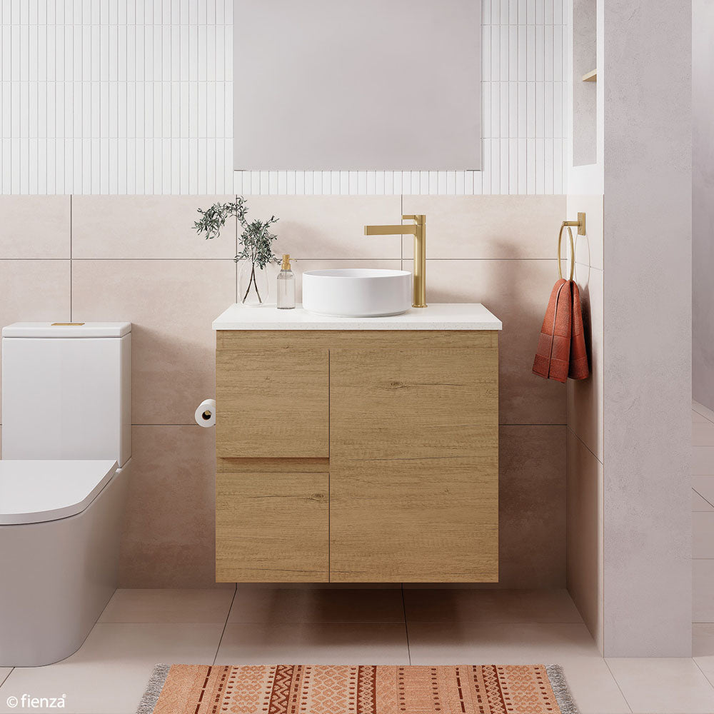 Fienza Edge Scandi Oak wall hung vanity lifestyle